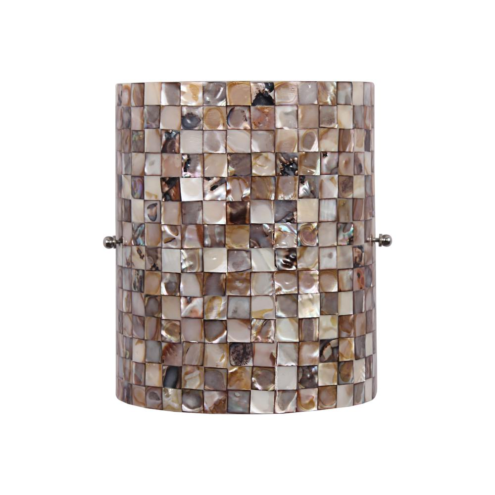 CHLOE Lighting SHELLEY Mosaic-Style Seashell Wall Sconce 8" Height